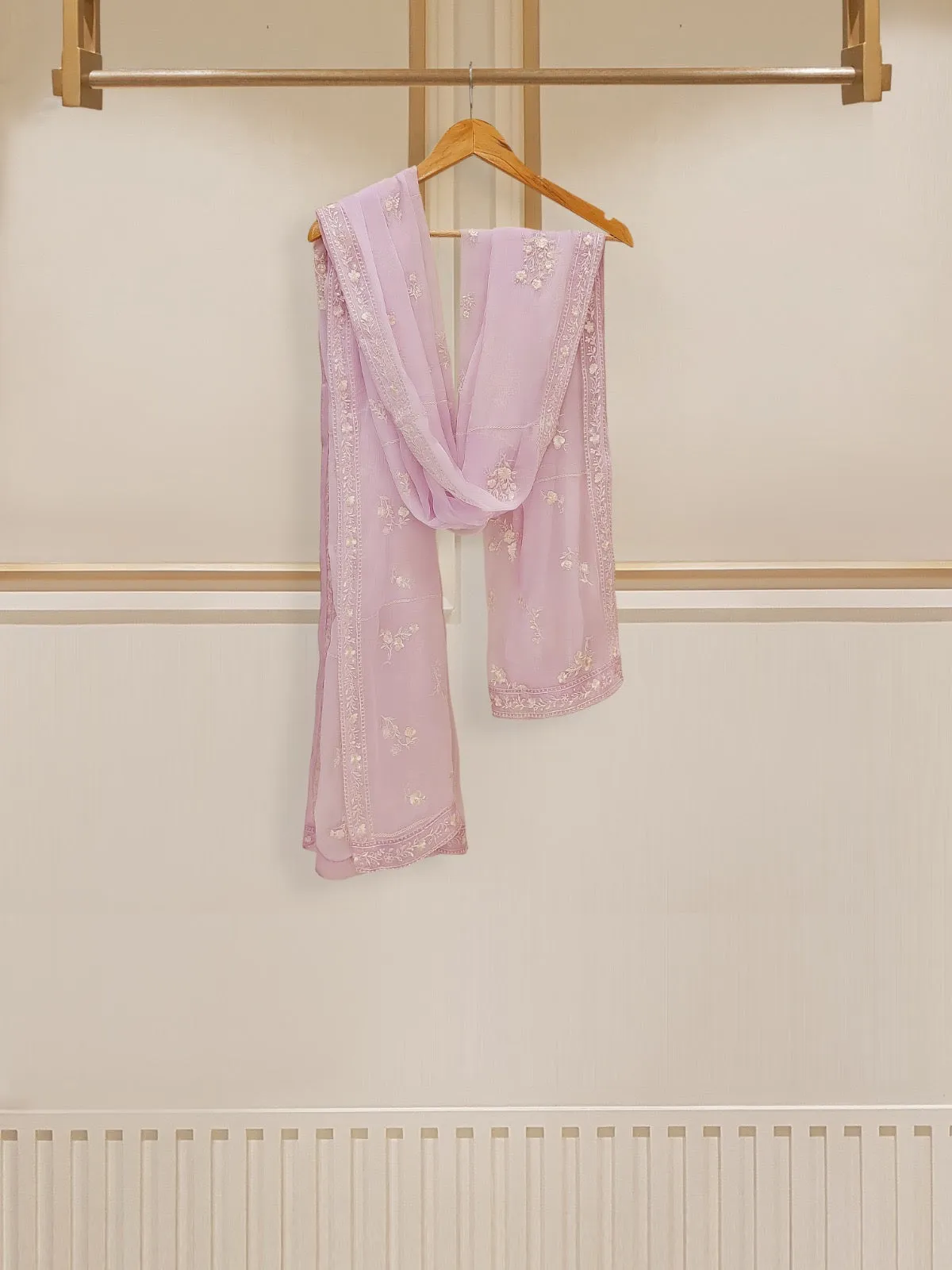 3 Piece - Embroidered Chiffon Suit S109611