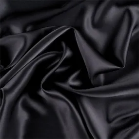 5% Stretch Satin Fabric Spandex Fabric BTY (Black)