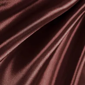 5% Stretch Satin Fabric Spandex Fabric BTY (Brown Dark)