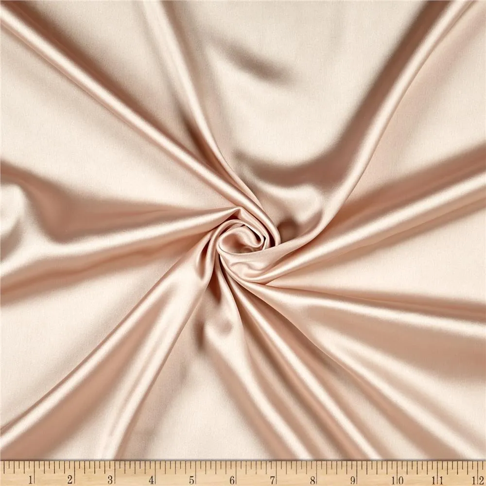 5% Stretch Satin Fabric Spandex Fabric BTY (Champagne)