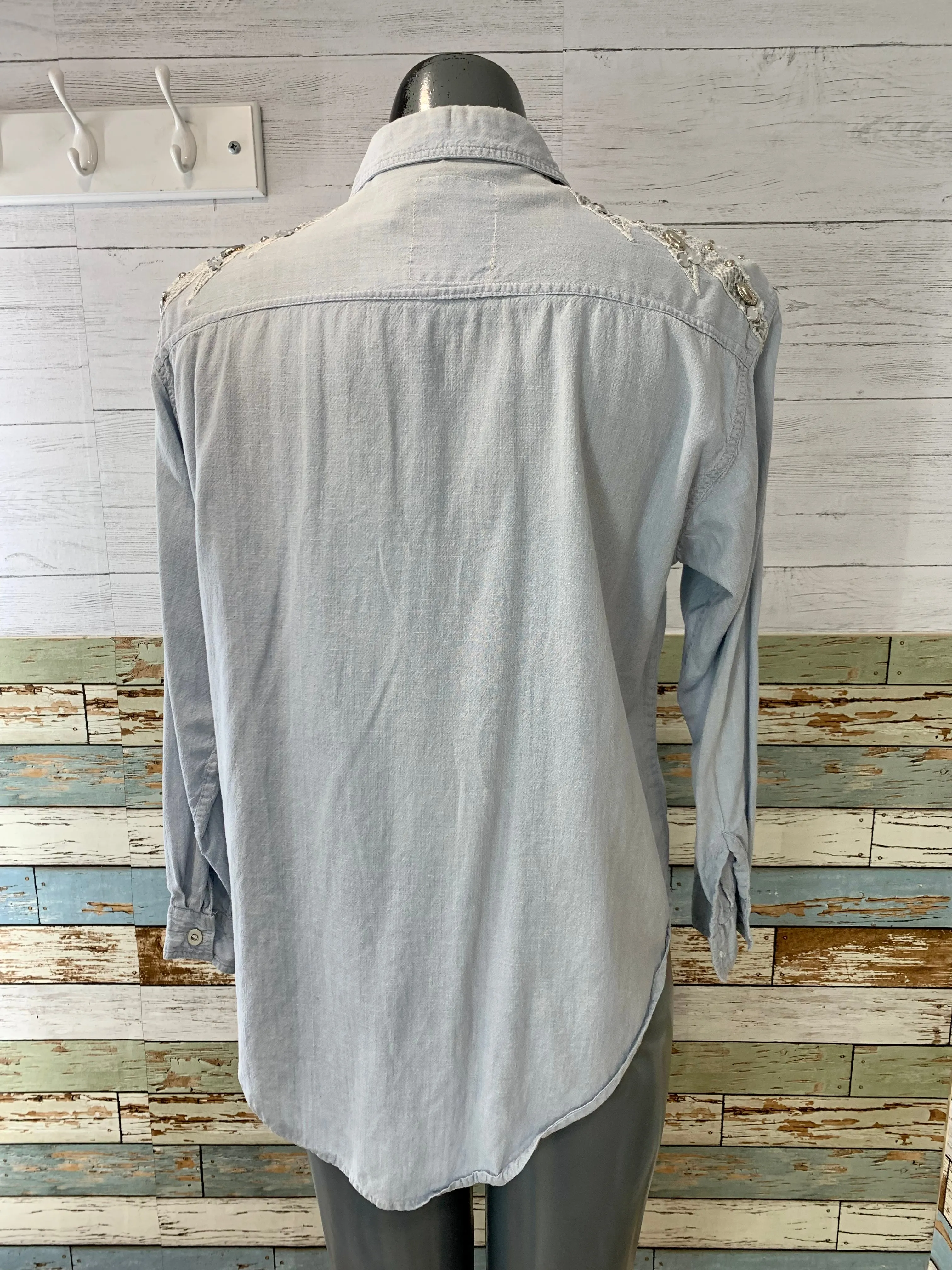 80’s/90’s Embellished Denim Button Up