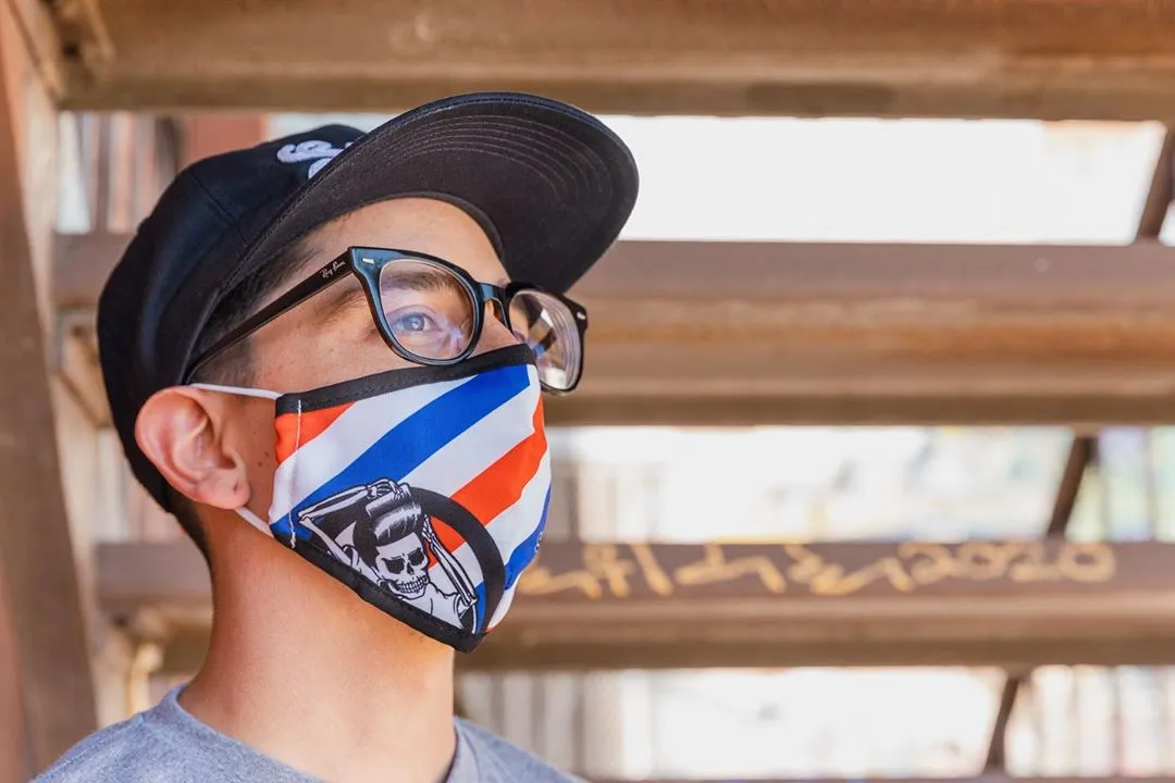 Barber Pole Face Mask