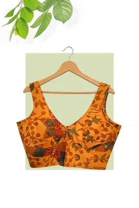 Batik Print Cotton Blouse size small