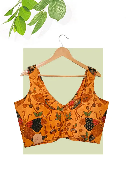 Batik Print Cotton Blouse size small