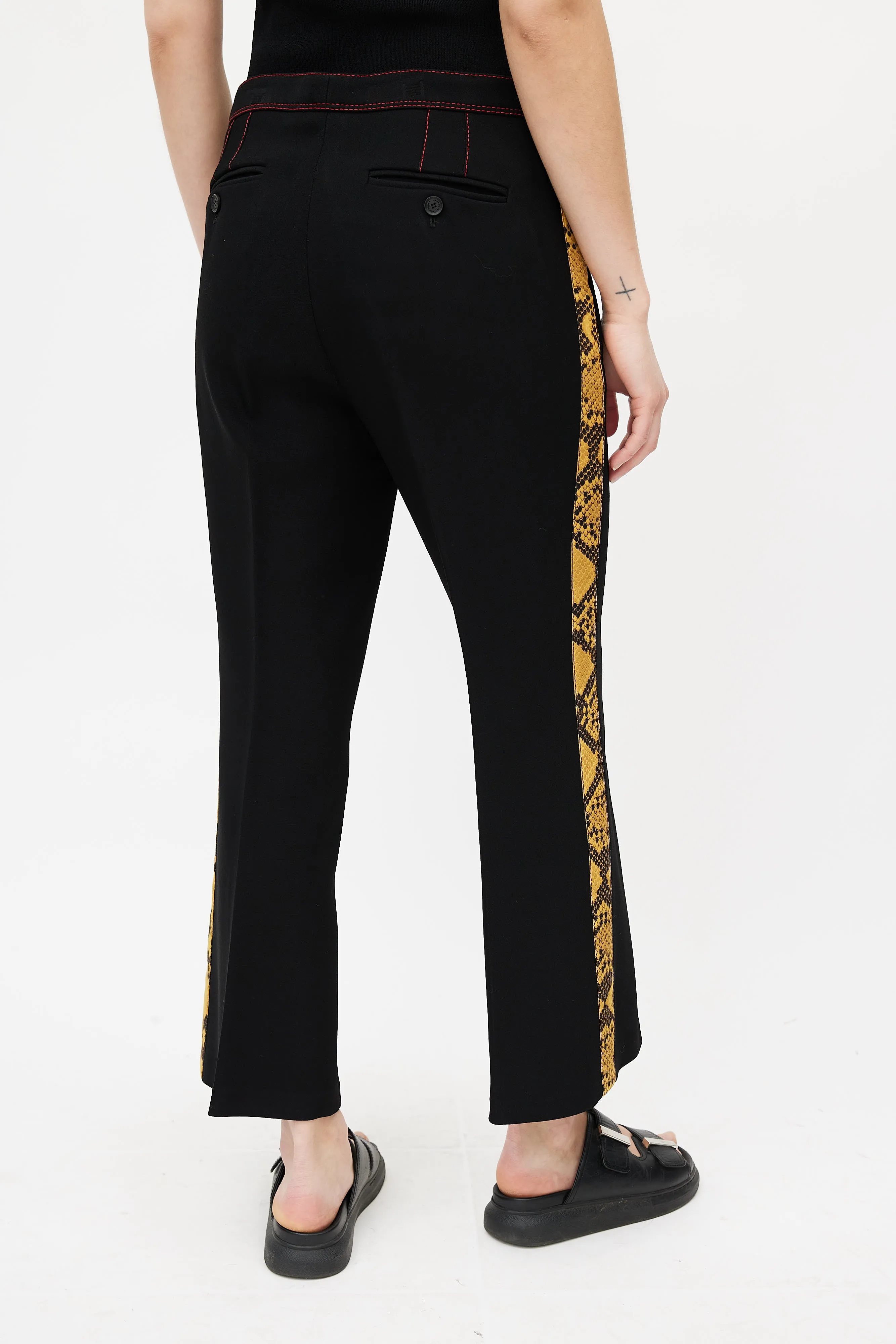 Black & Yellow Side Stripe Trouser