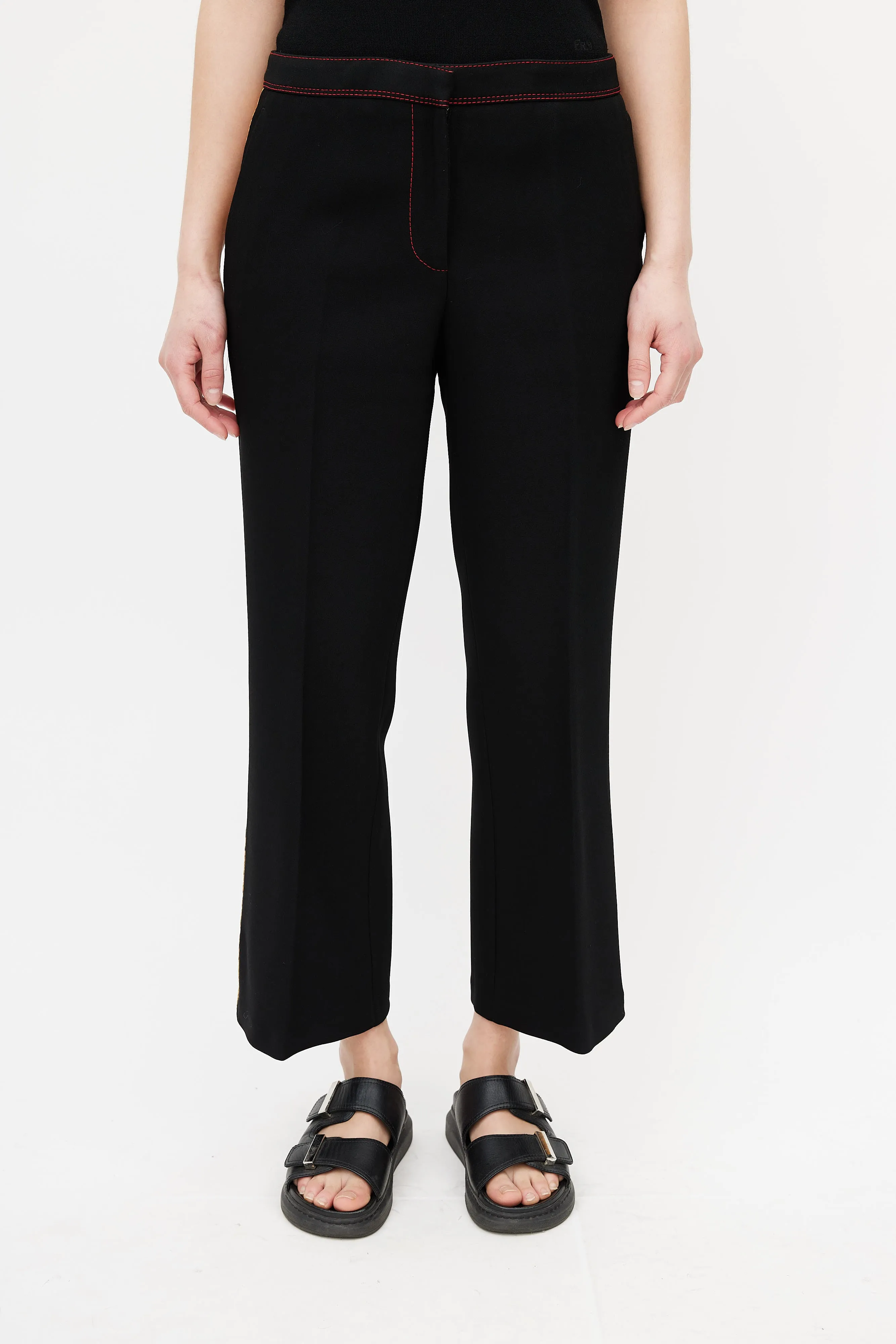 Black & Yellow Side Stripe Trouser