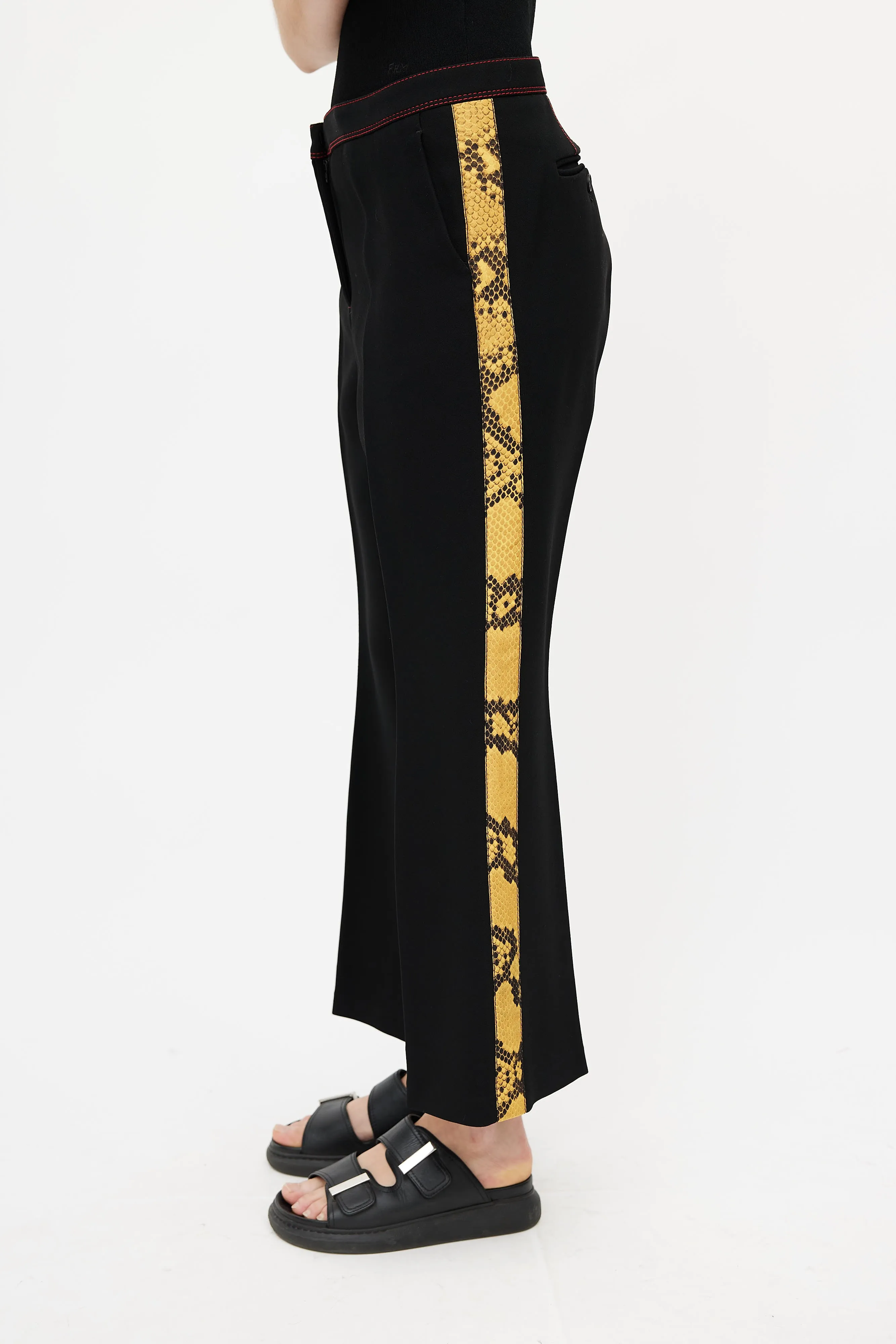Black & Yellow Side Stripe Trouser