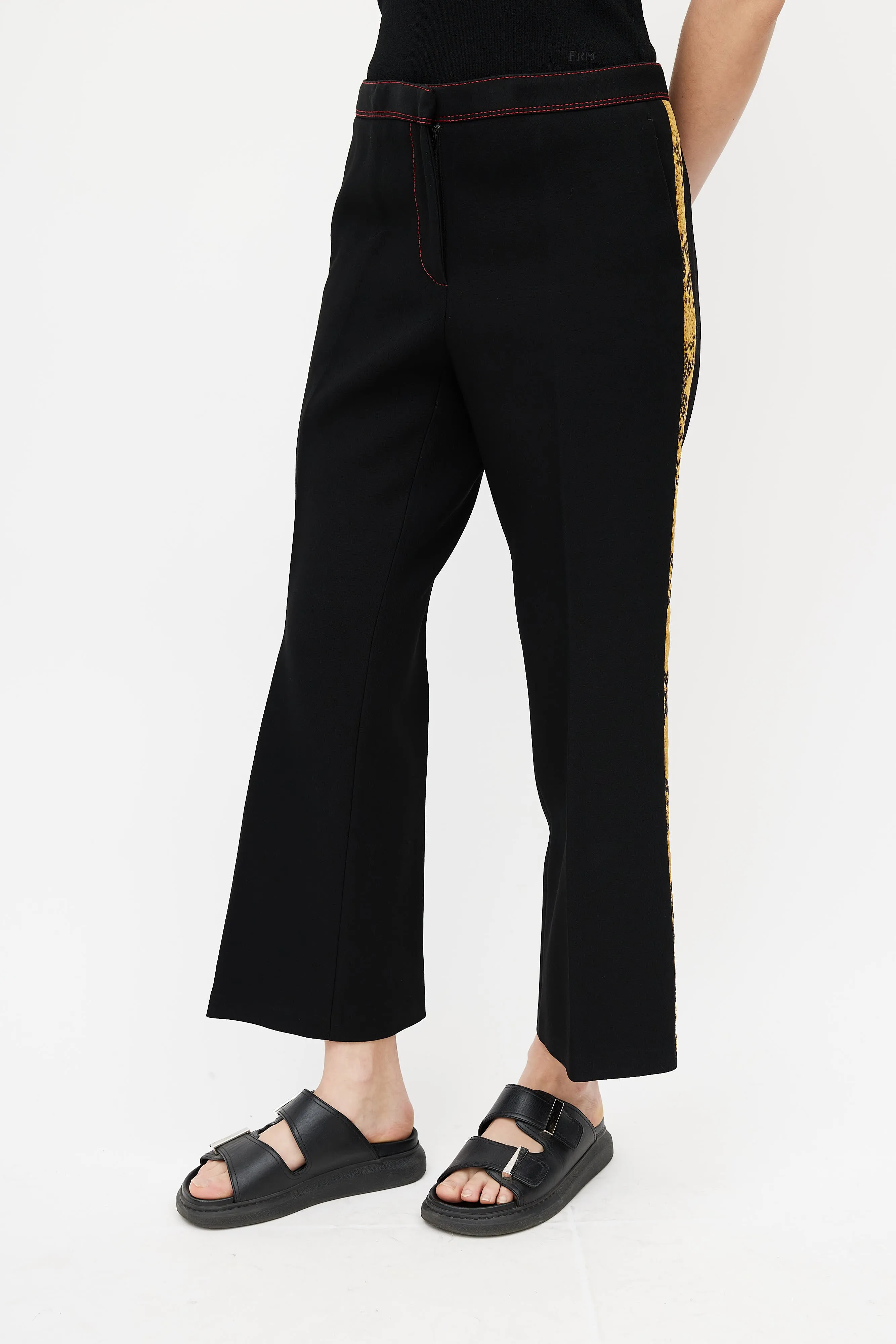 Black & Yellow Side Stripe Trouser