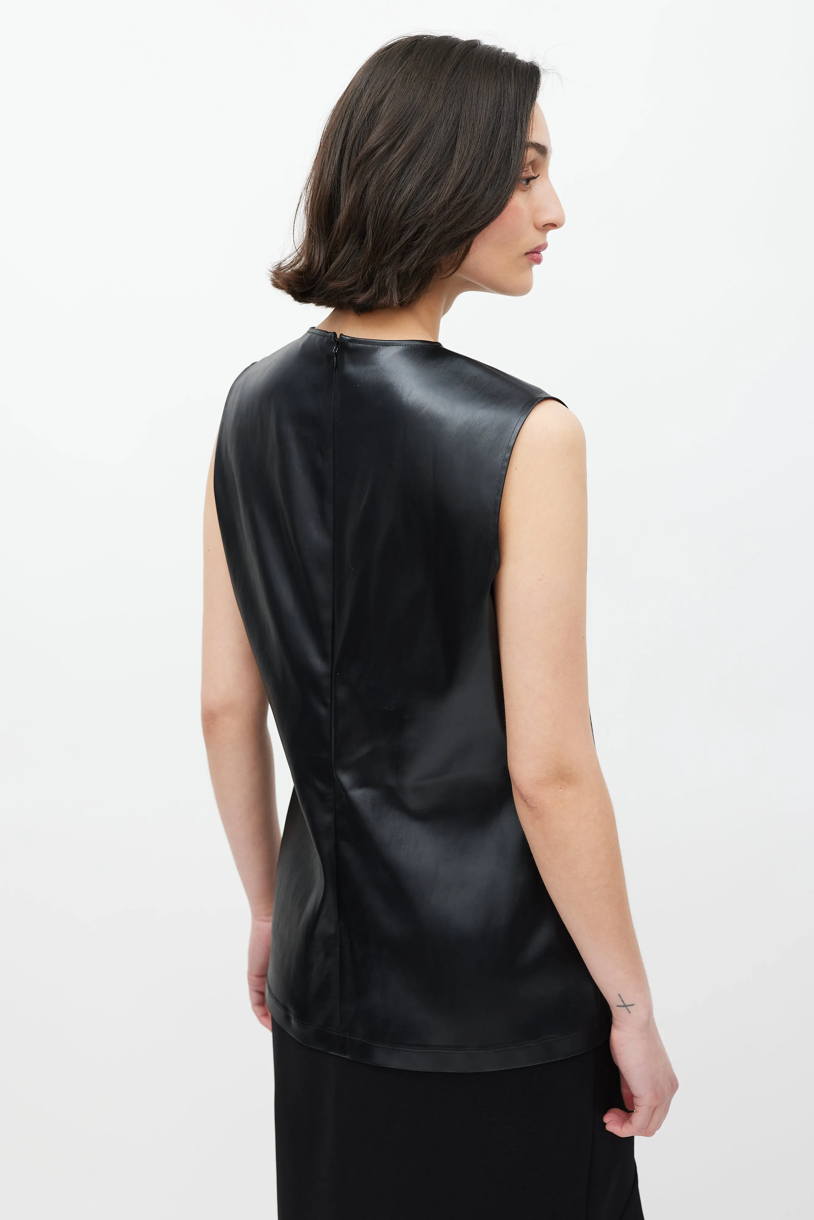 Black Satin Top