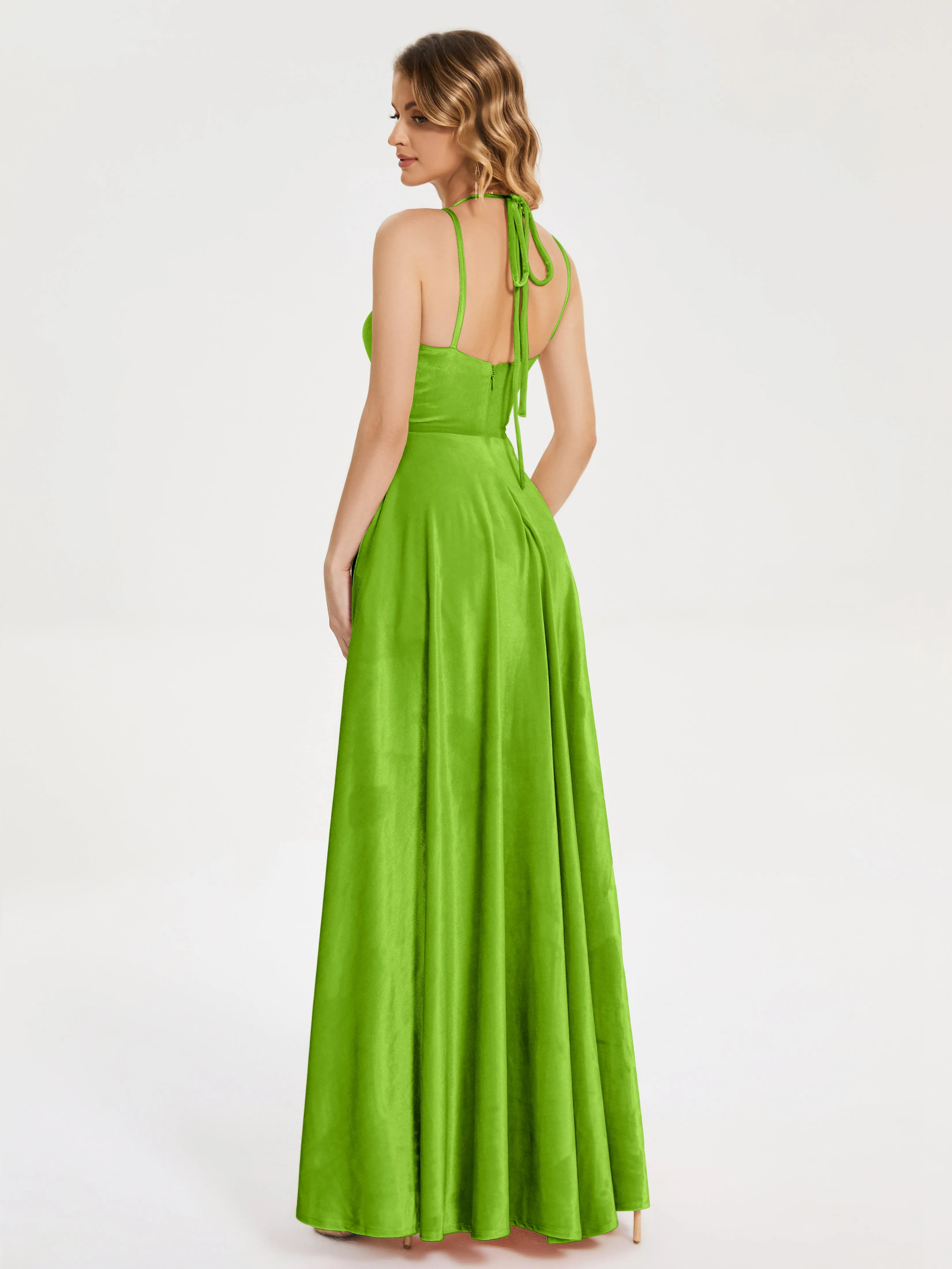 Elsie Modest Split Velvet Dresses