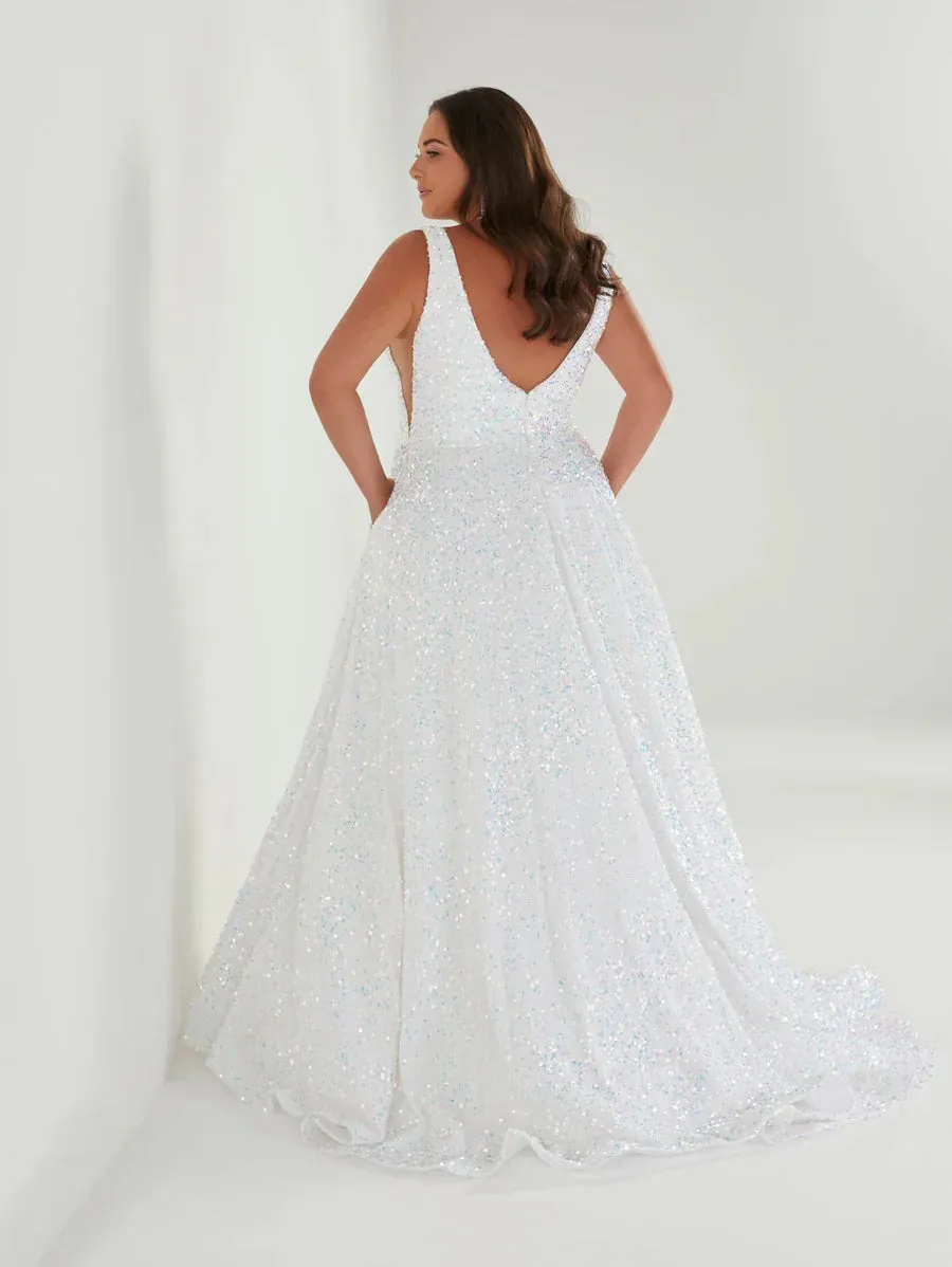 Fashion Evening Dress Plus Size Velvet Sequin A-line Gown Prom Dresses