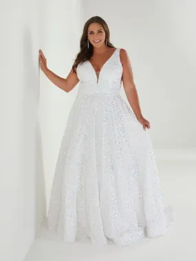 Fashion Evening Dress Plus Size Velvet Sequin A-line Gown Prom Dresses