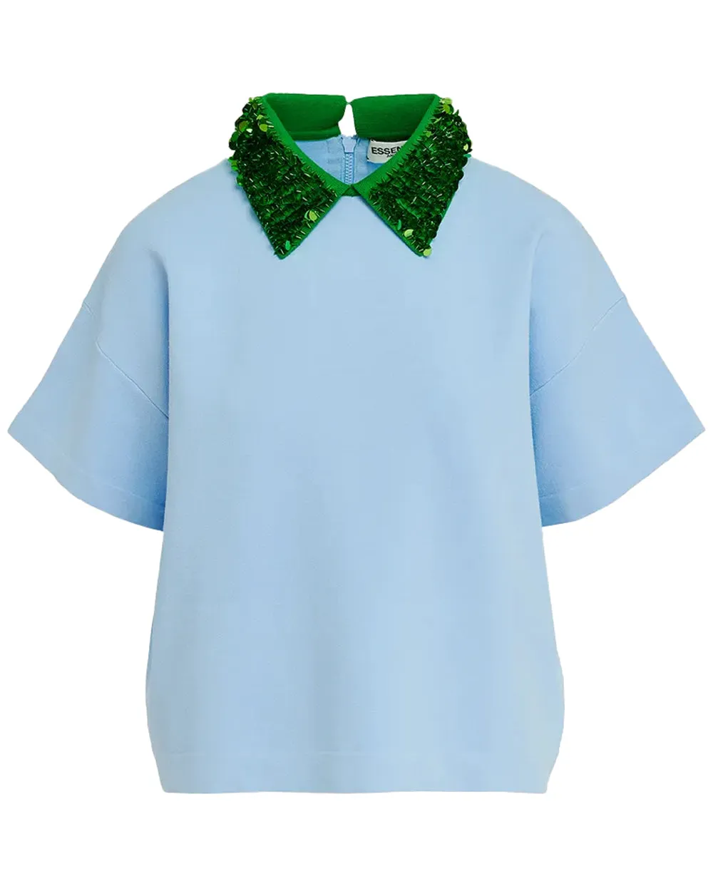 Feeling Blue Filano Embellished Collar Top
