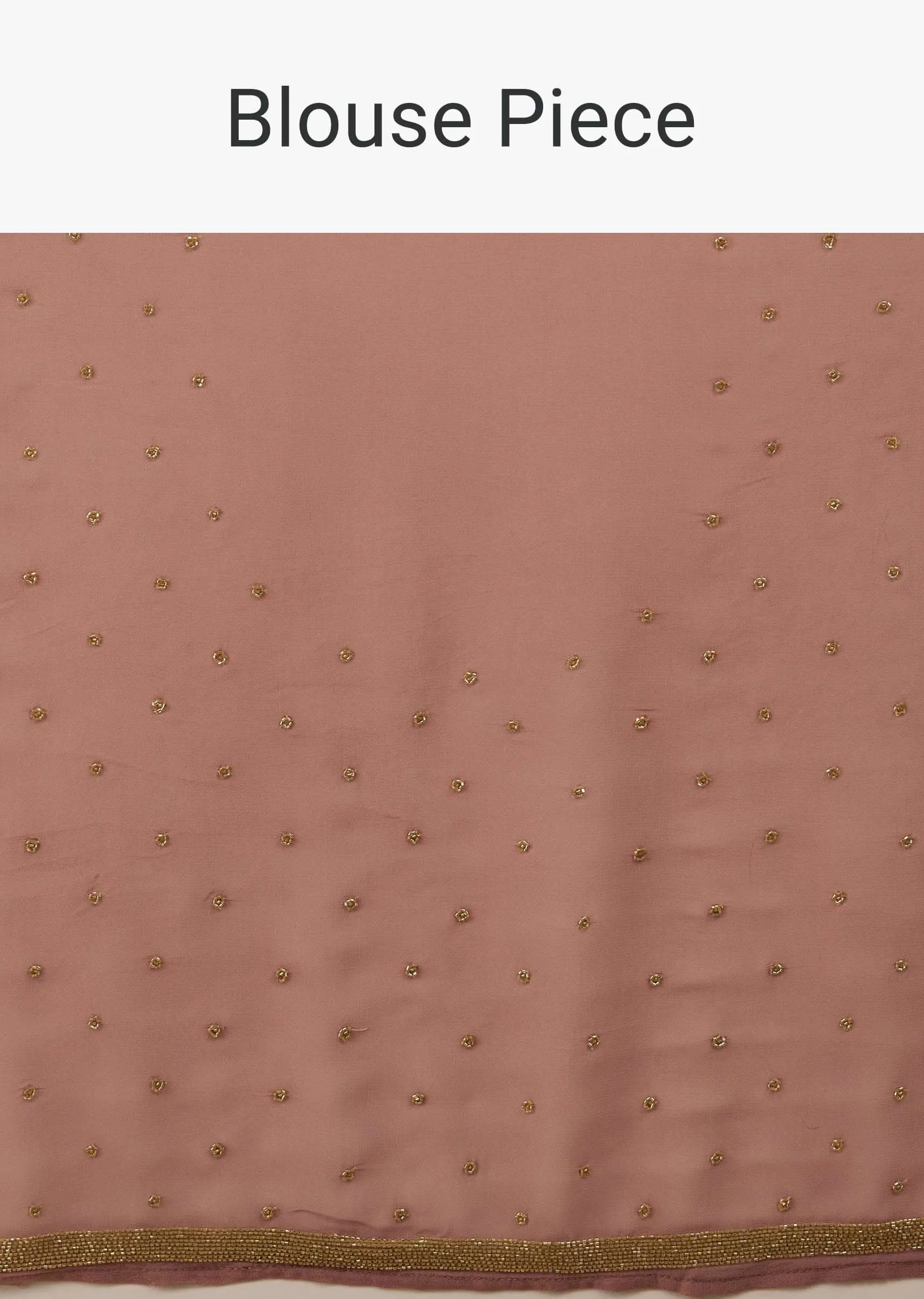 Festive Woodrose Dusty Pink Saree Kashmiri Embroidered In Georgette