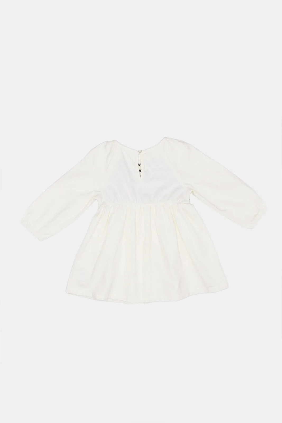 Infant Girls Cream Embellished Dress