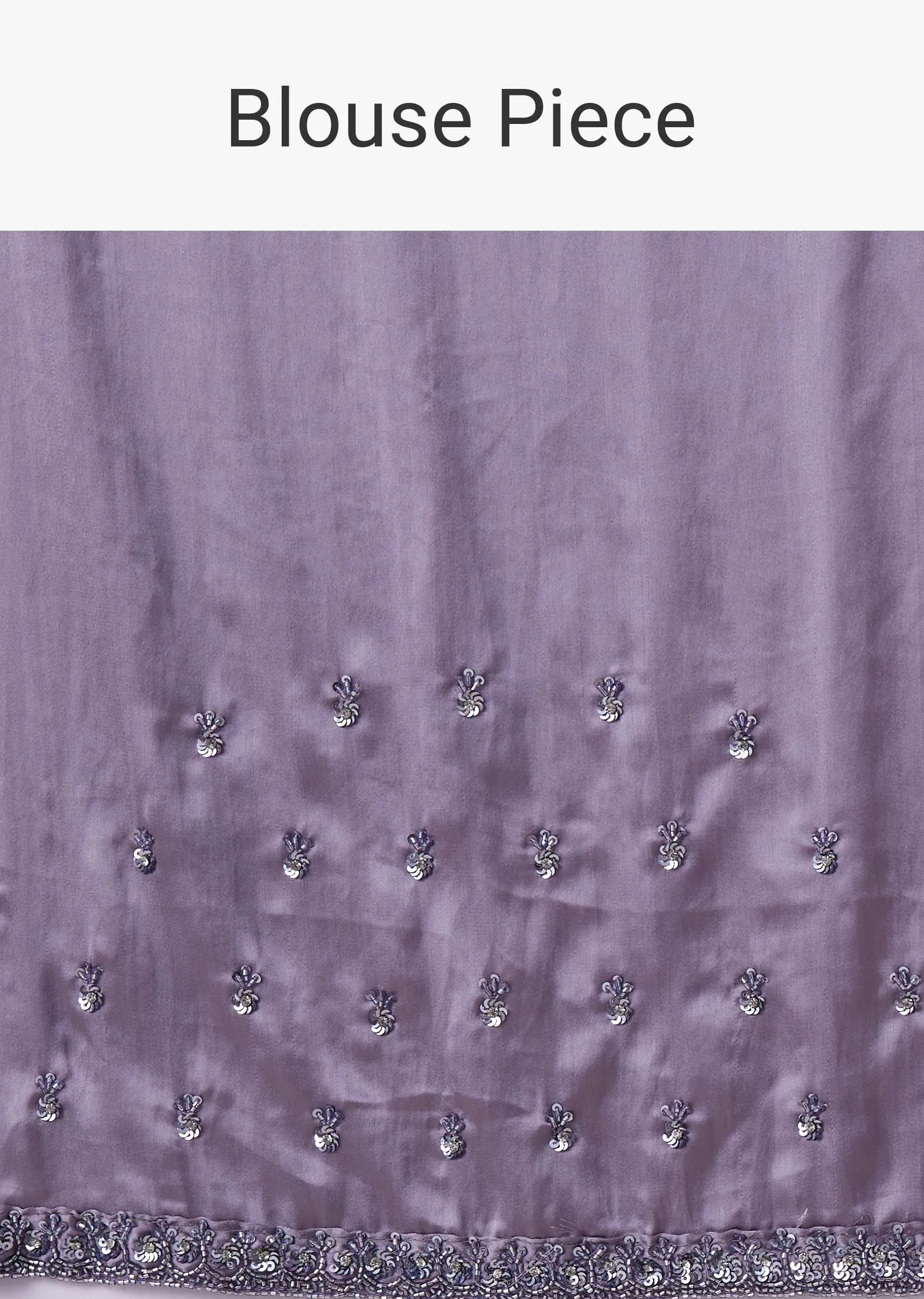 Lavender Purple Sequins Saree With An Embellished Border