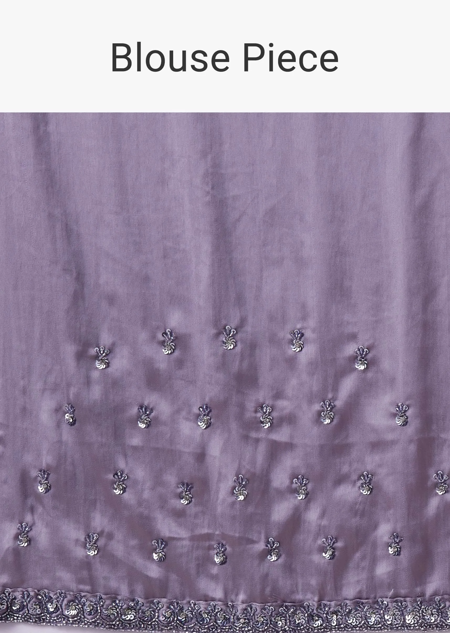 Lavender Purple Sequins Saree With An Embellished Border