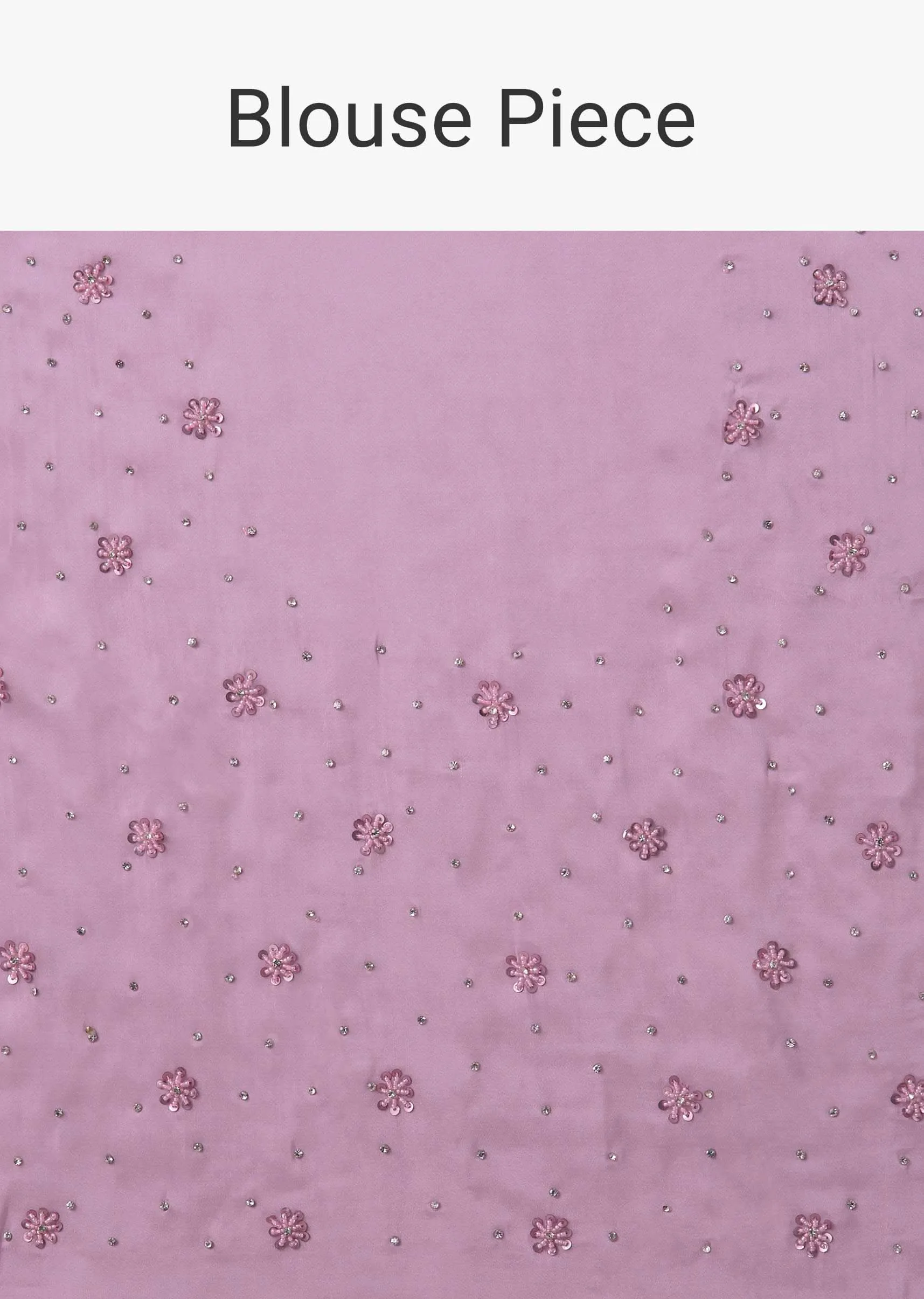 Lilac Purple Sequins Saree With An Embellished Border