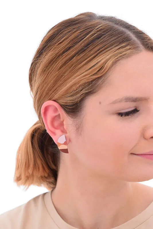 Lily of the valley - earrings - semi circle studs