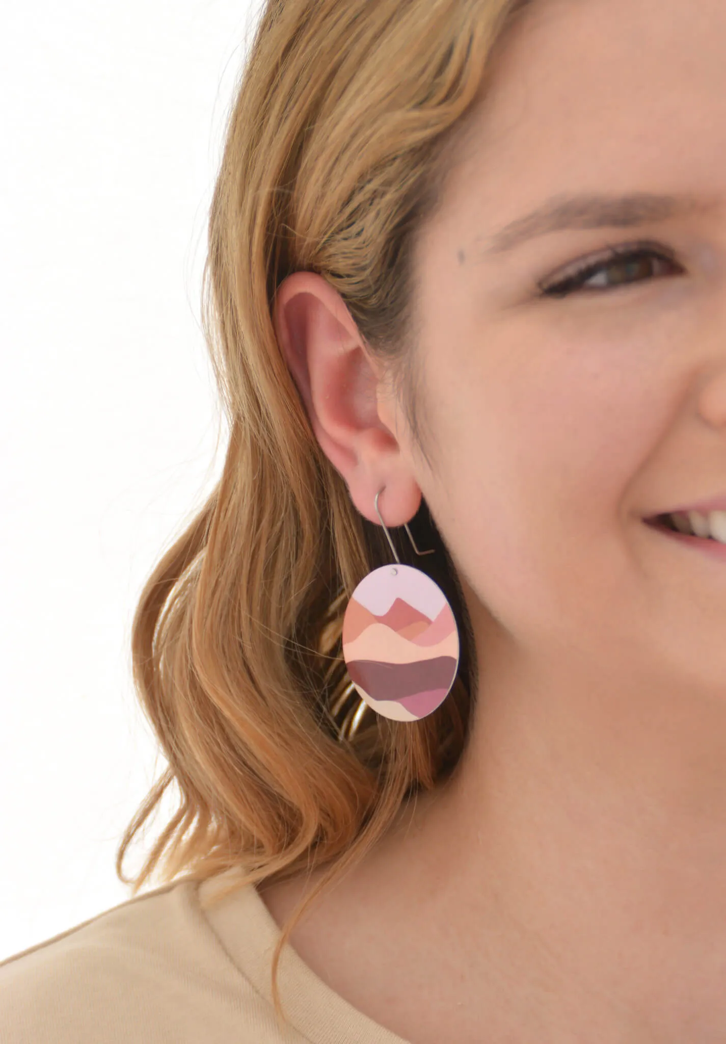 Lily of the valley - large circle shepherds hook earrings