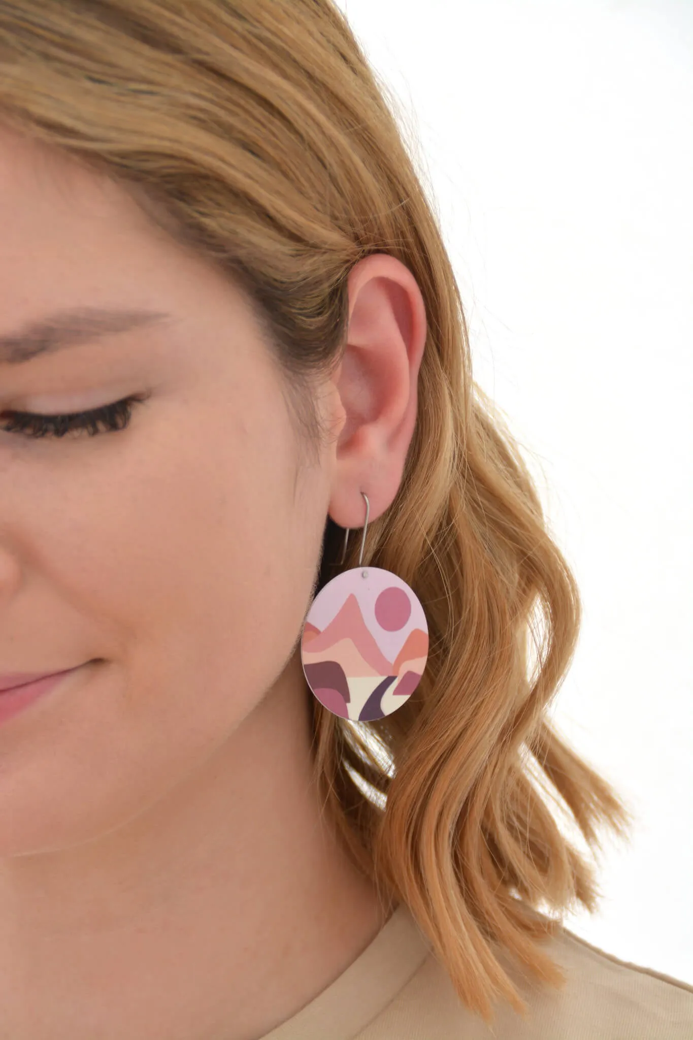 Lily of the valley - large circle shepherds hook earrings