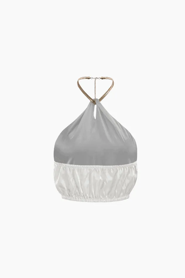 Metal Chain Halterneck Cami Top