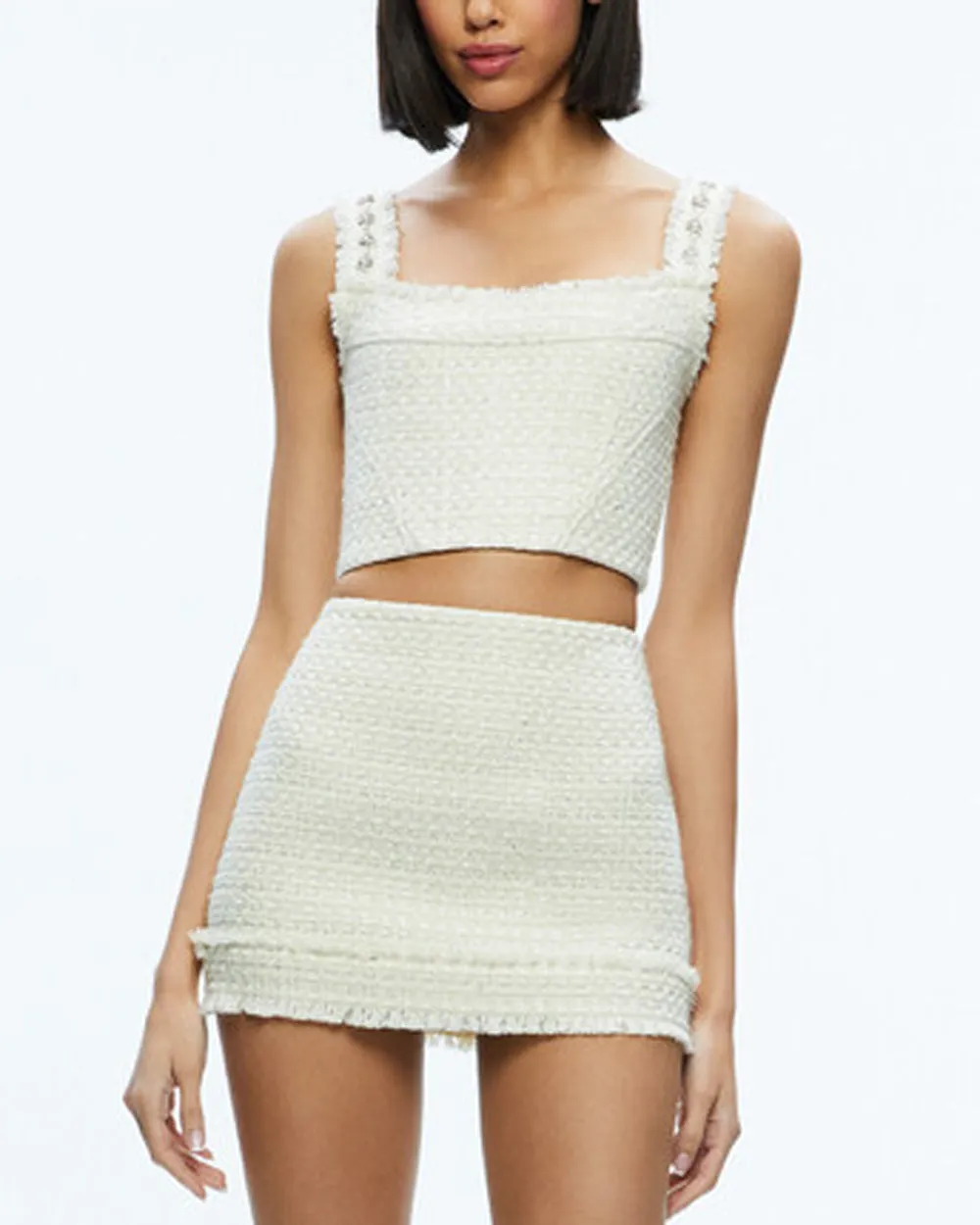 Off White Embellished Vicenta Corset