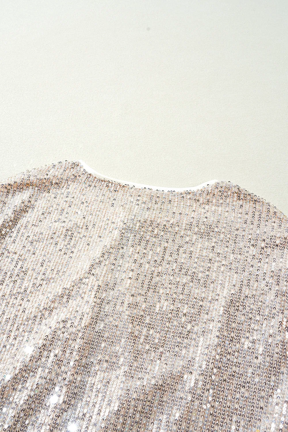Sequin Zip up Long Sleeve Jacket