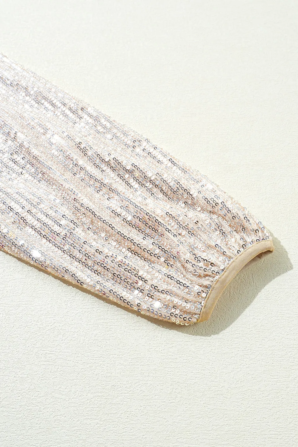Sequin Zip up Long Sleeve Jacket