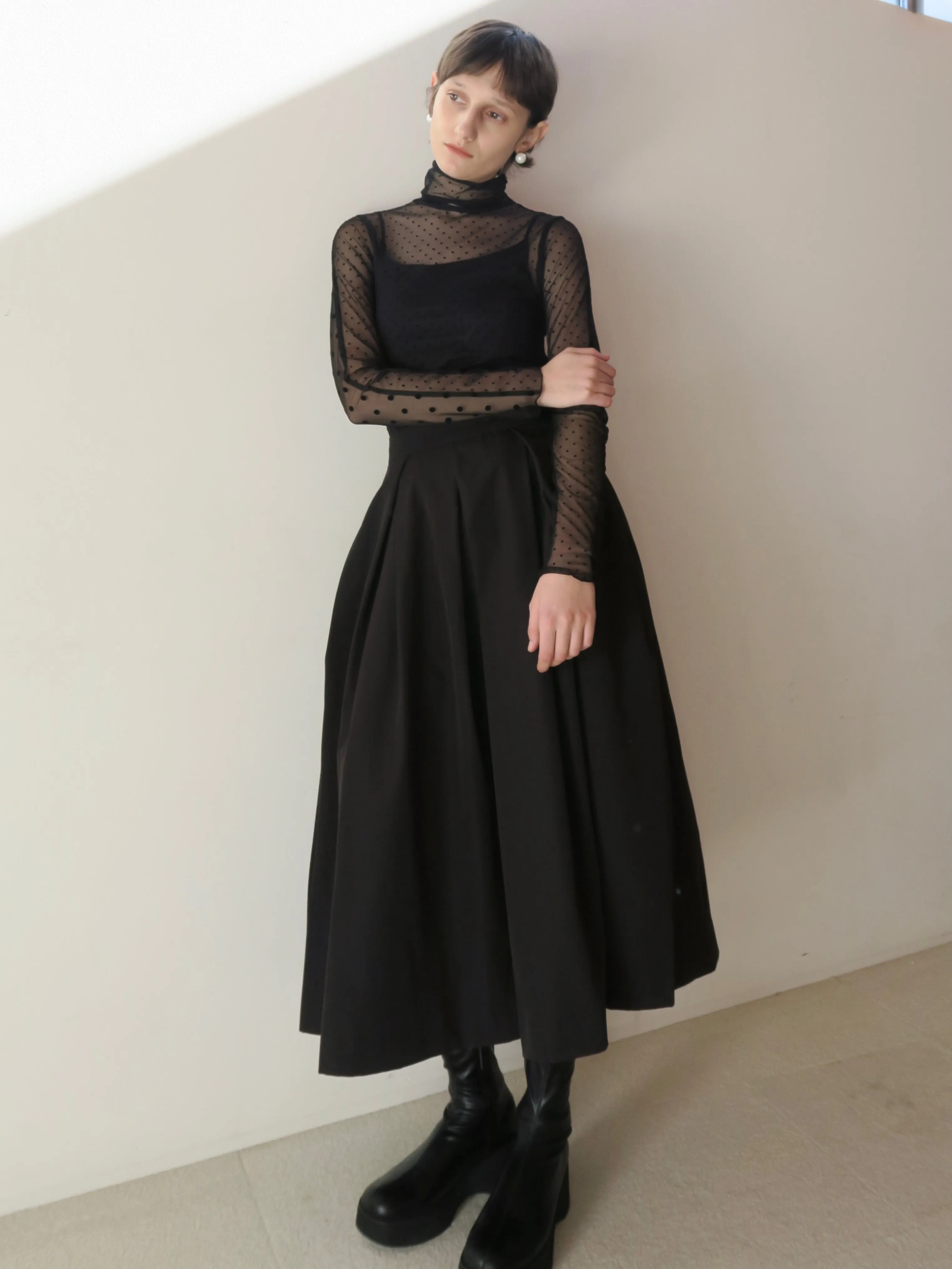 SHEER DOT TURTLE TOPS