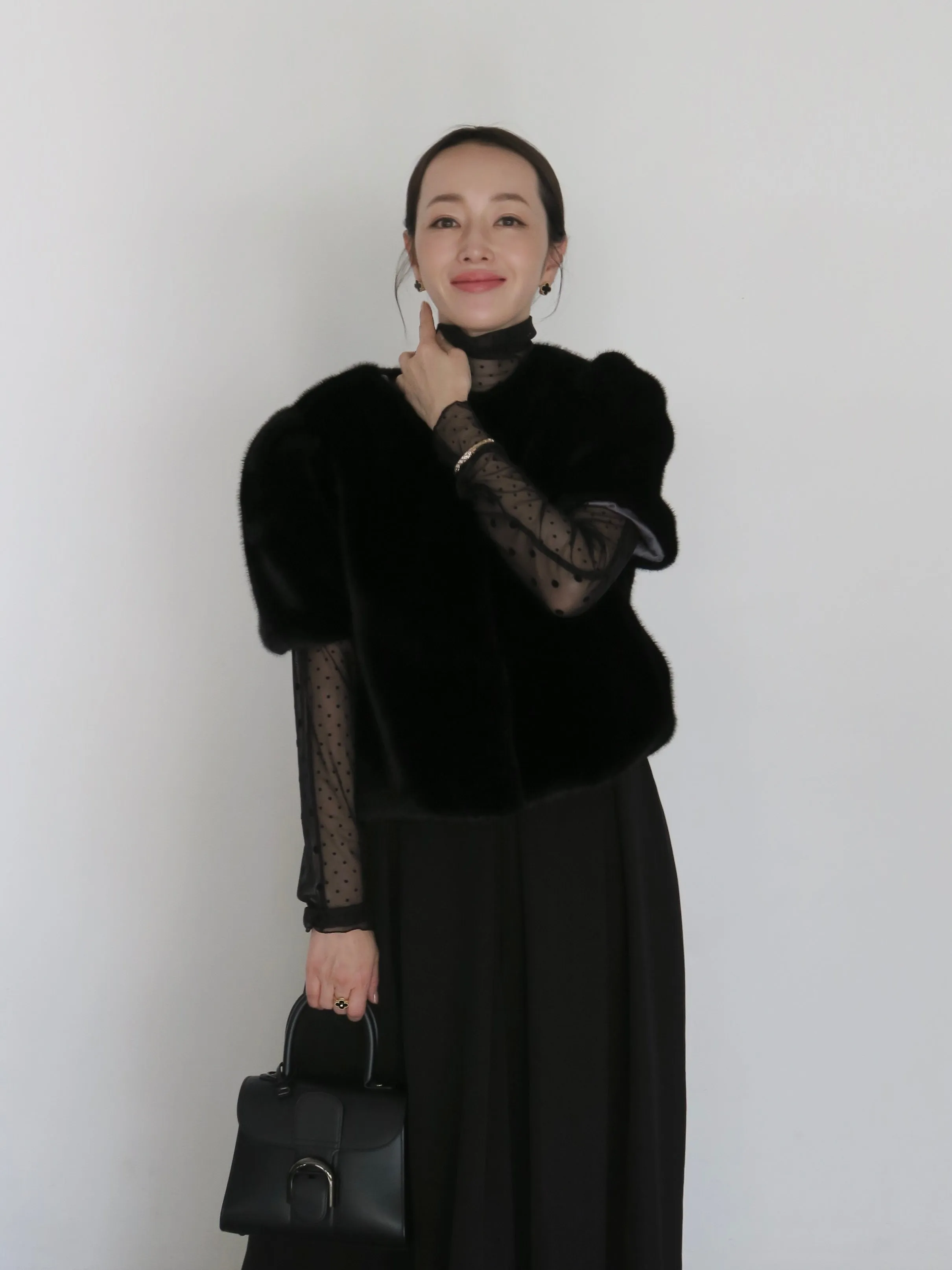 SHEER DOT TURTLE TOPS