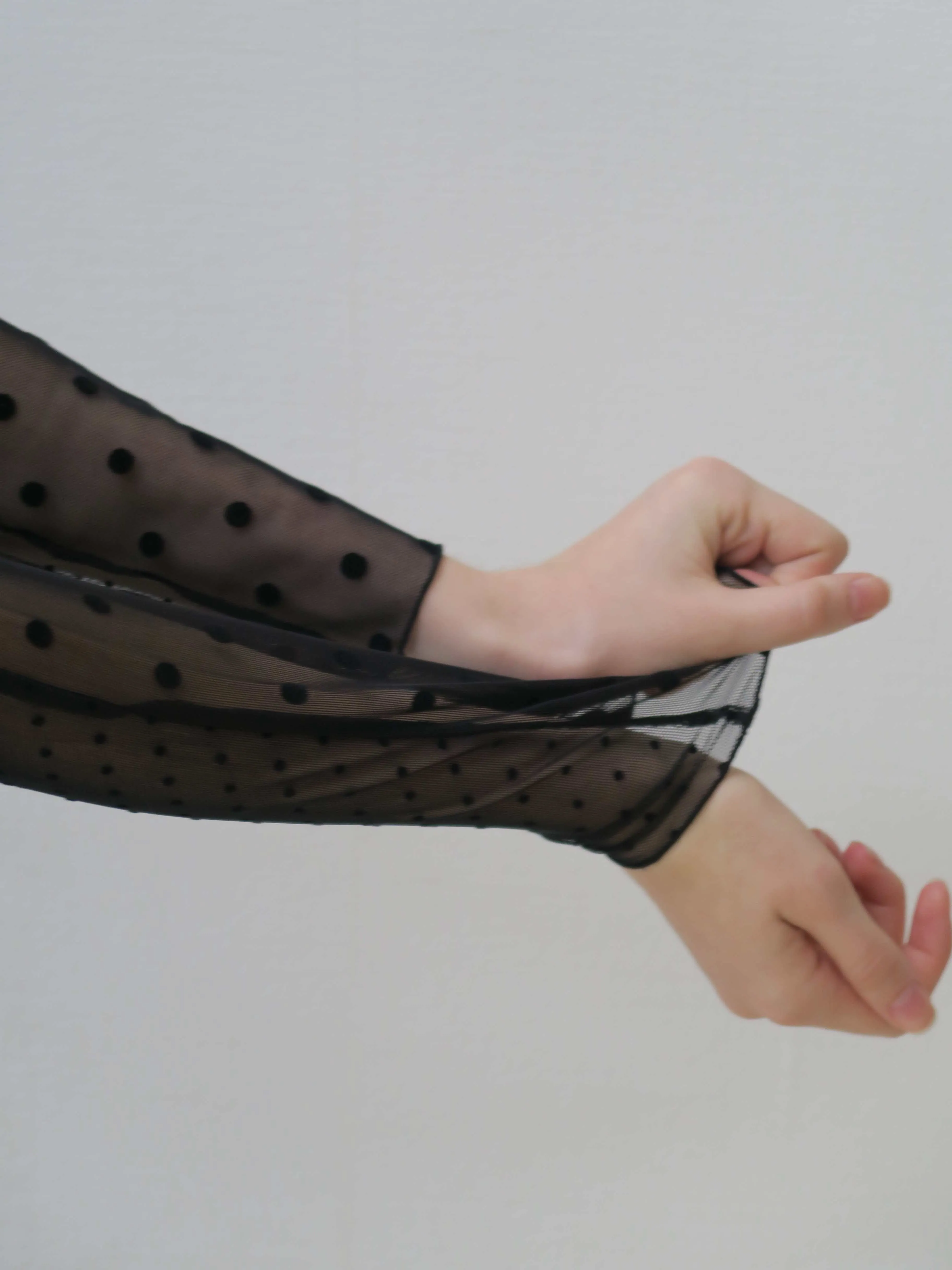 SHEER DOT TURTLE TOPS