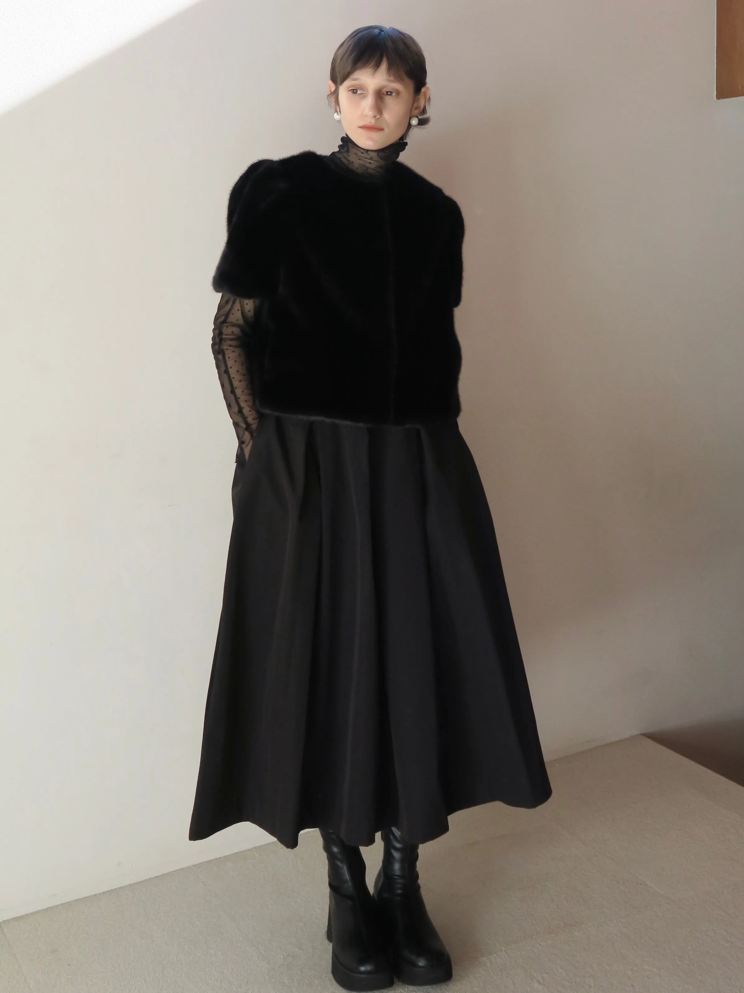 SHEER DOT TURTLE TOPS