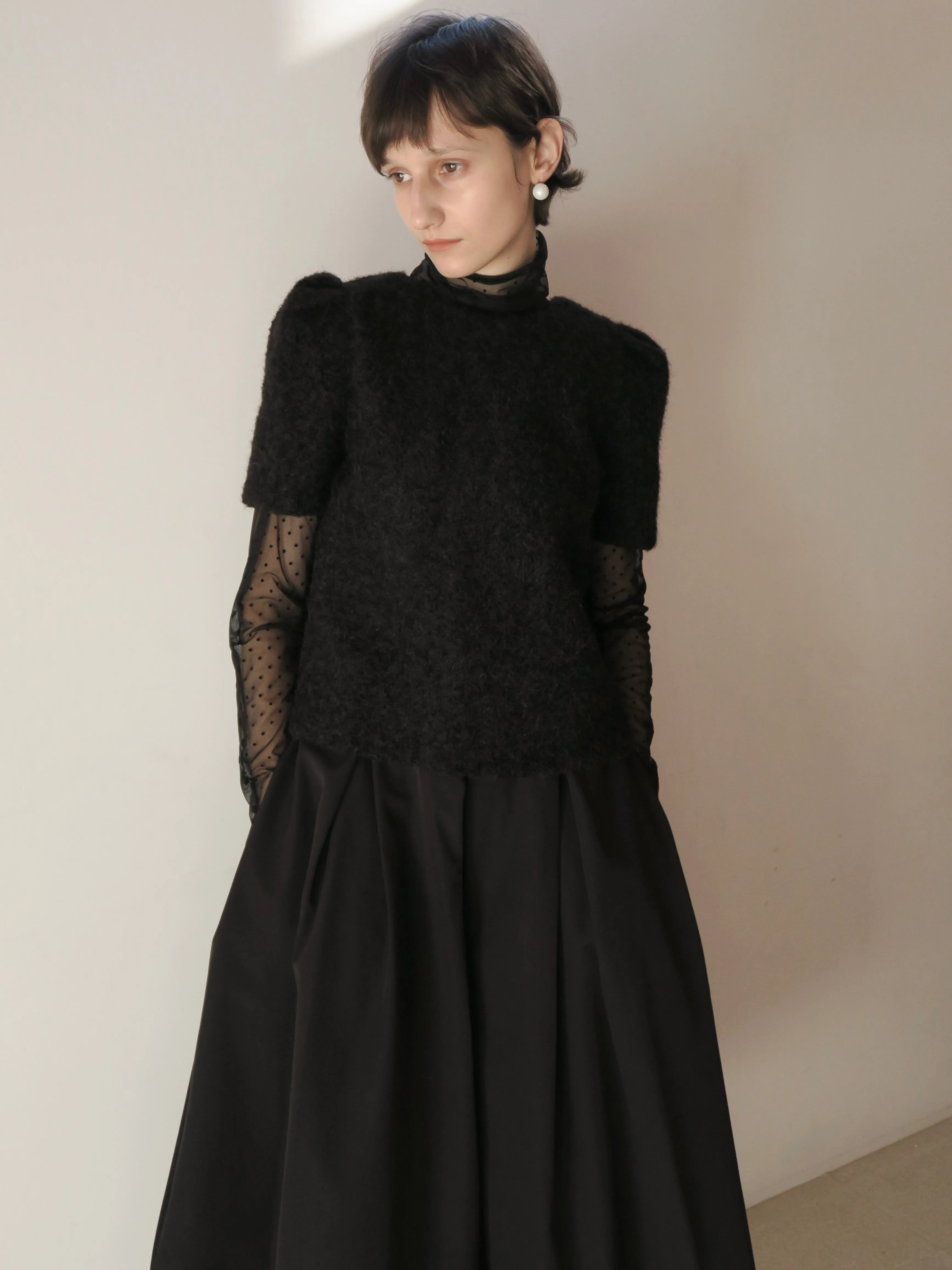 SHEER DOT TURTLE TOPS