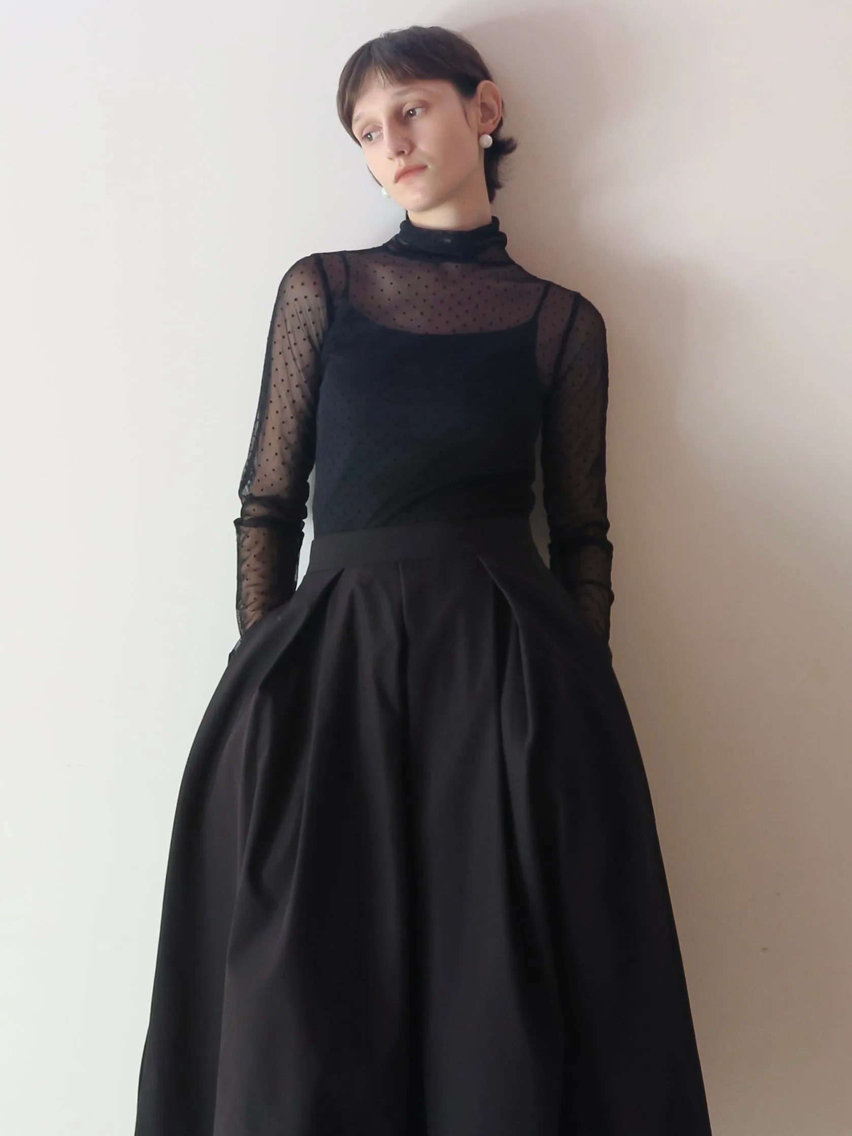 SHEER DOT TURTLE TOPS