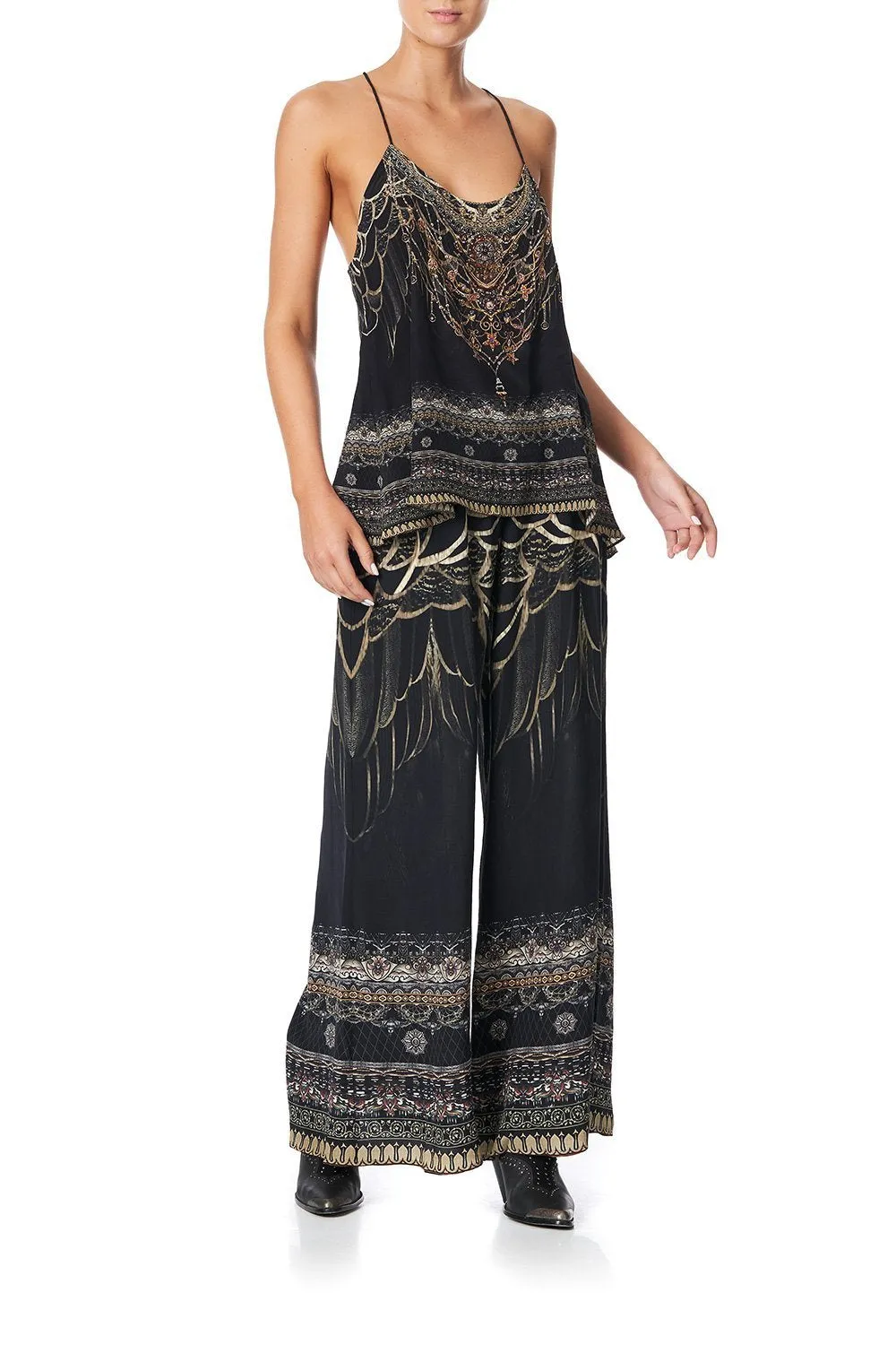 SHIRRED WAIST PANT UNDER A FULL MOON