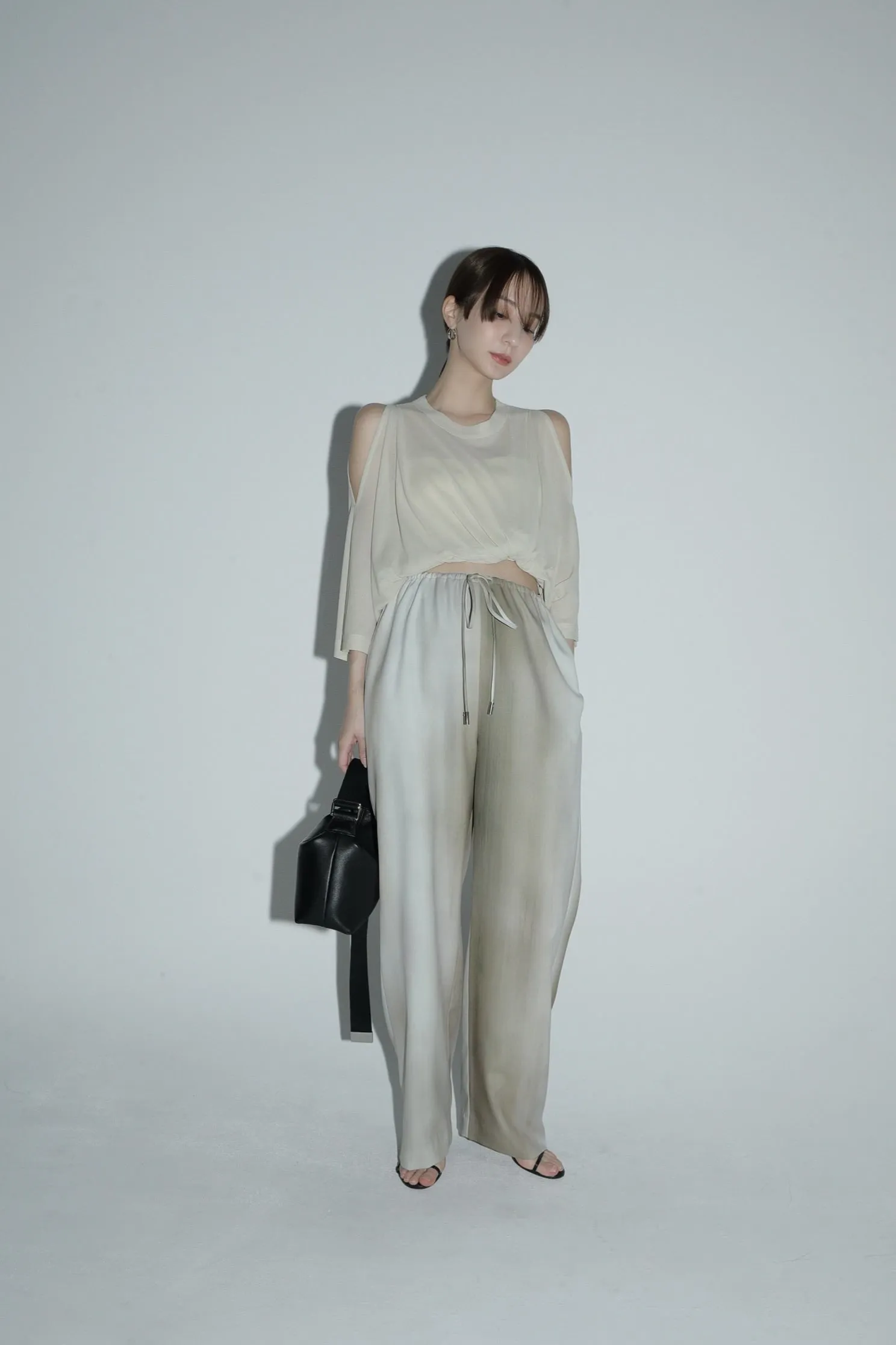 sleeve cut sheer tops