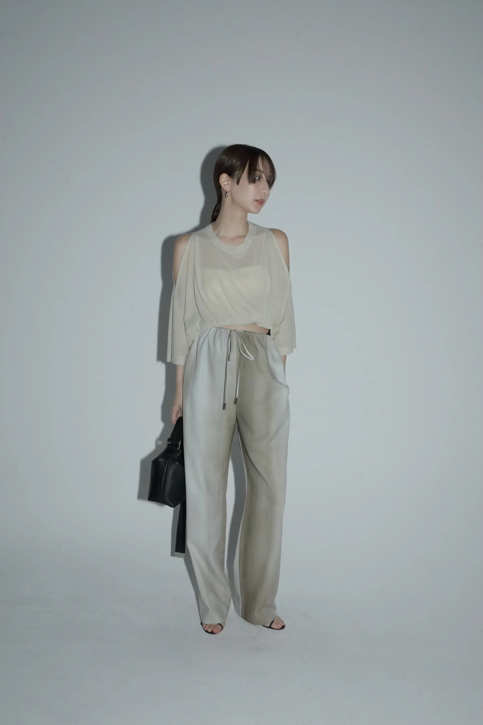 sleeve cut sheer tops