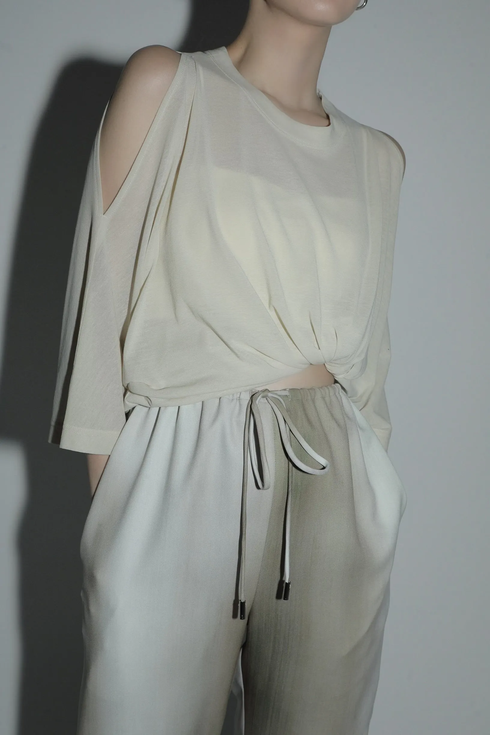 sleeve cut sheer tops
