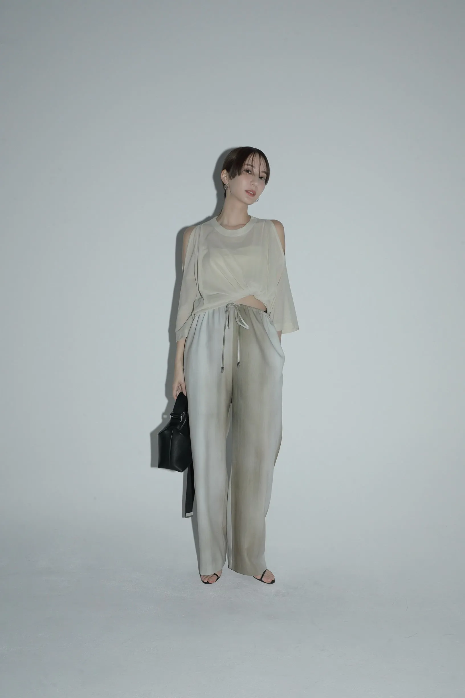 sleeve cut sheer tops