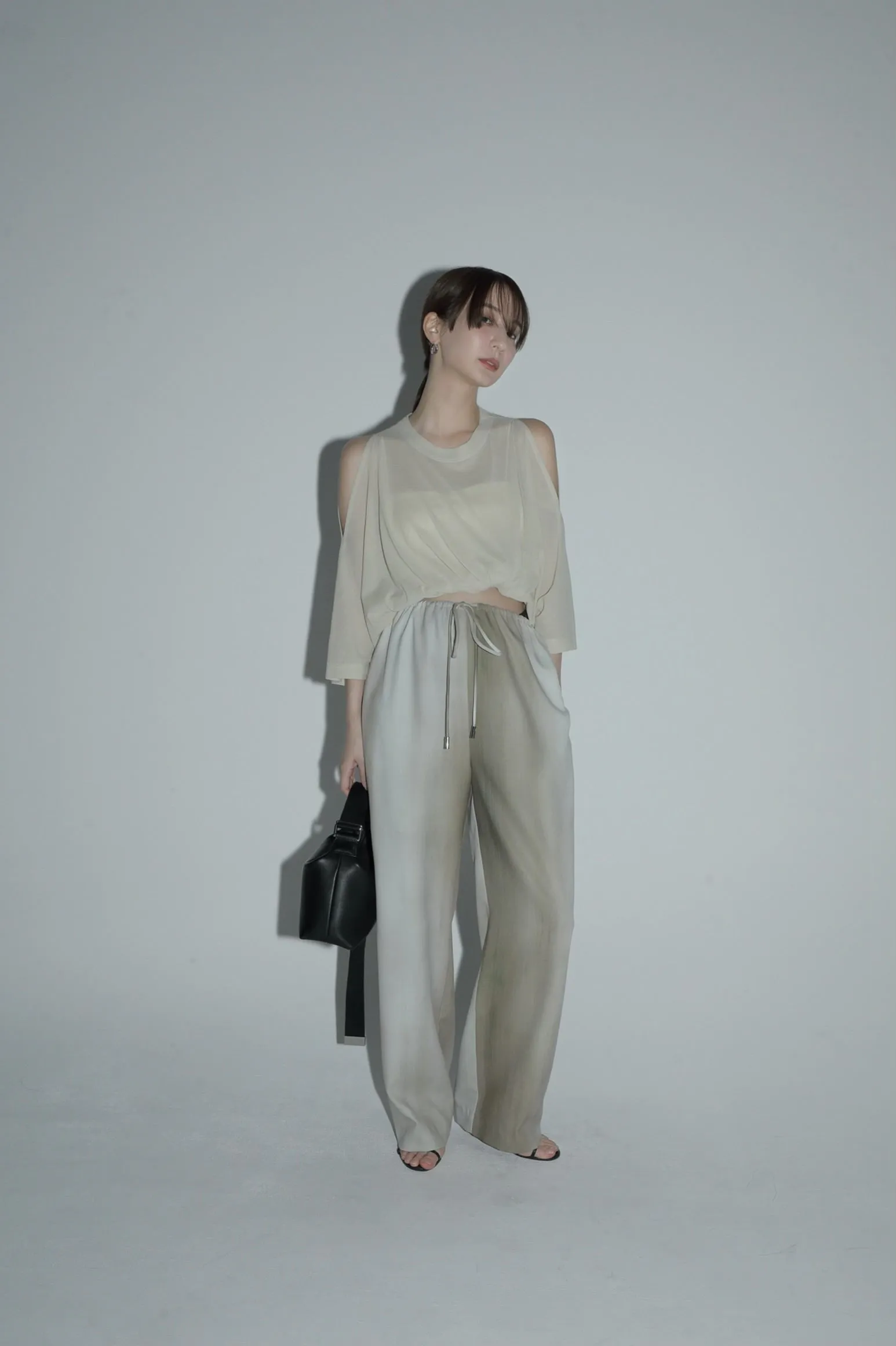 sleeve cut sheer tops