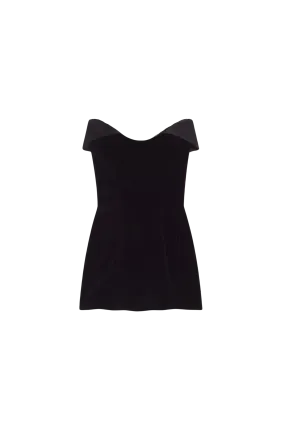 Velvet and Satin Mini Dress