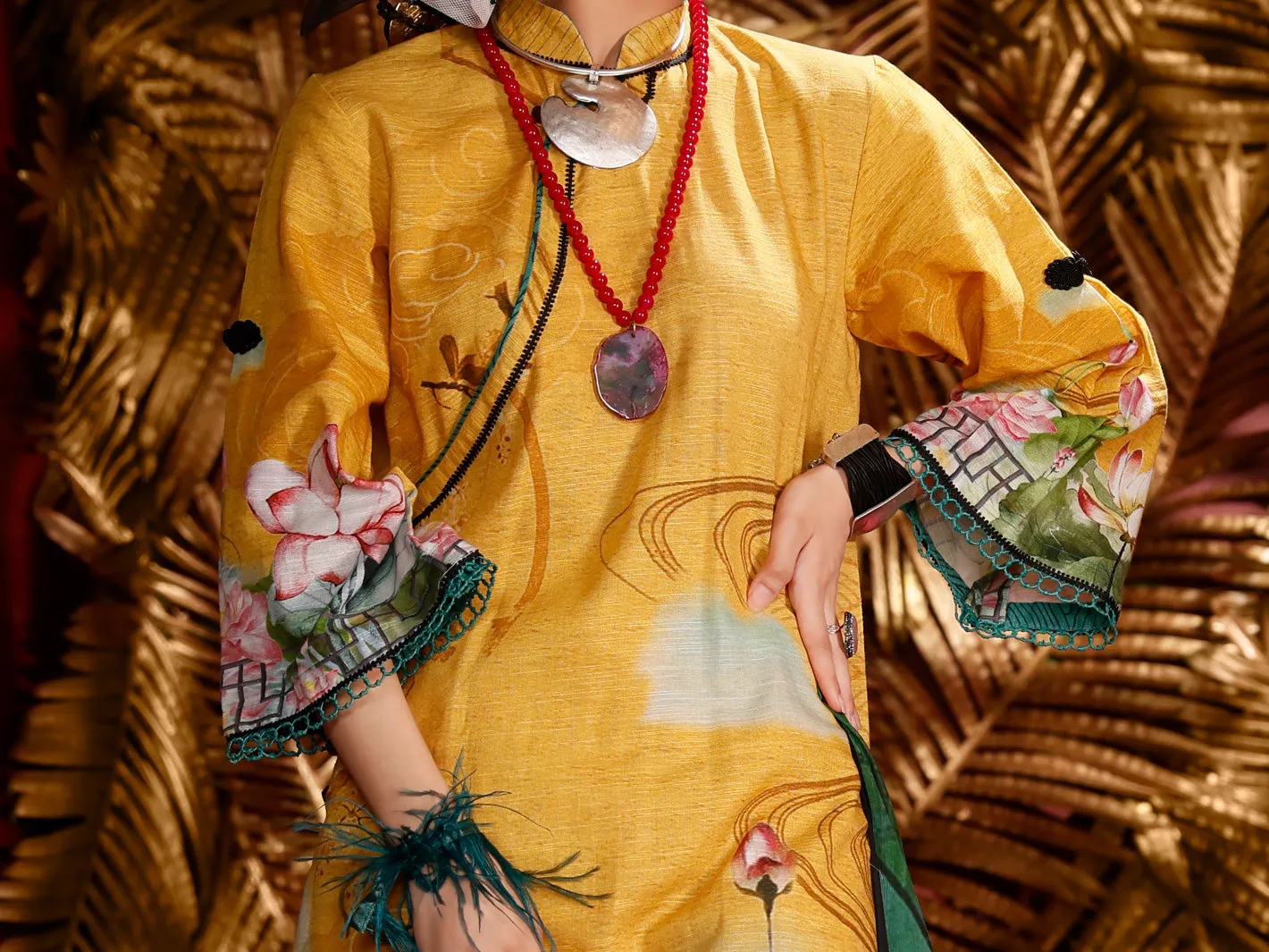 Yellow Khaddar 3 Piece Stitched - AWP-3PS-283